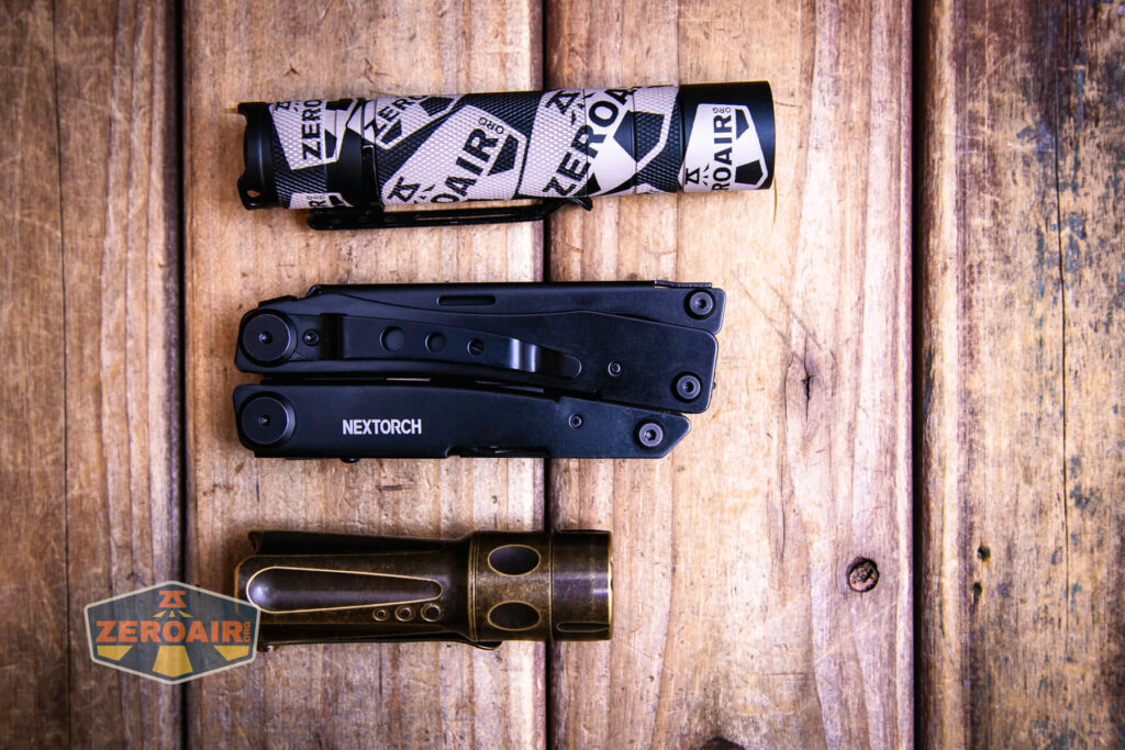 Nextorch MT10 multi-tool with two standard sized flashlights