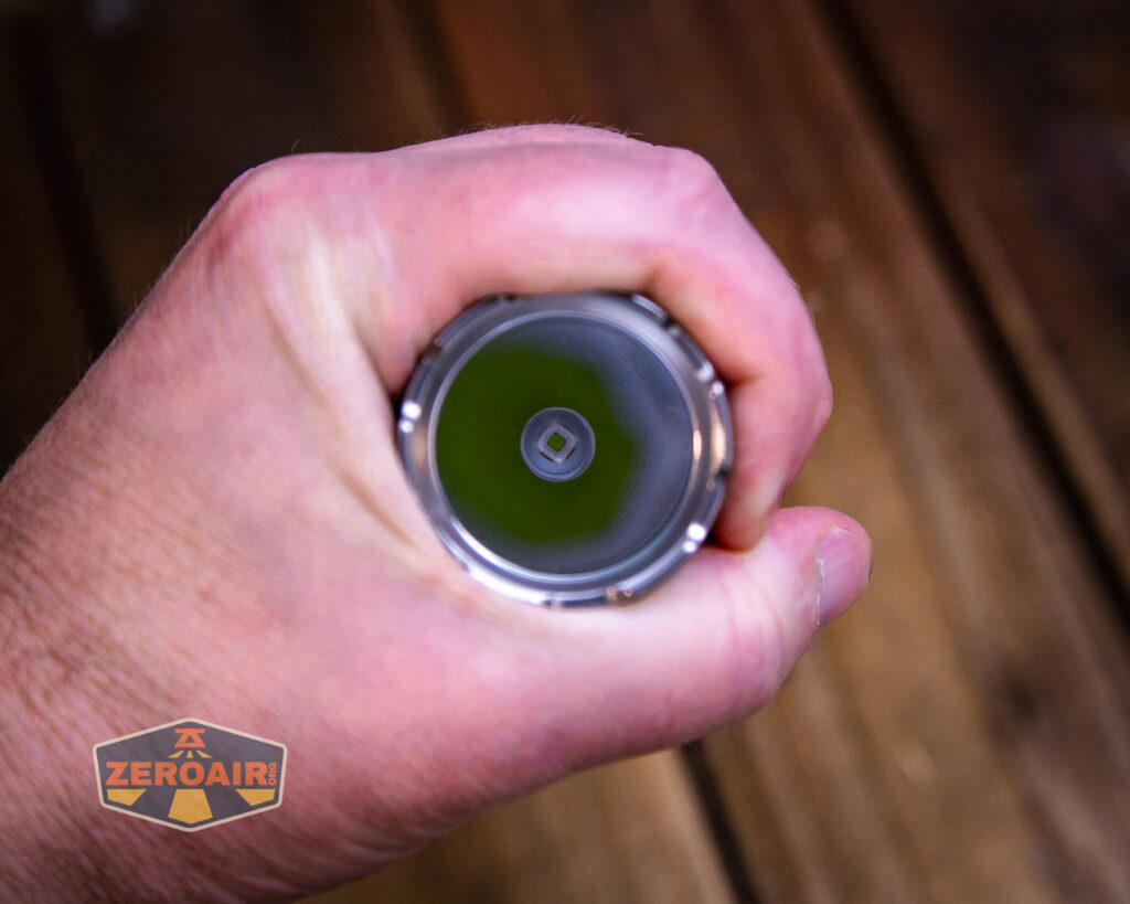 Niwalker N50T V2 flashlight in hand