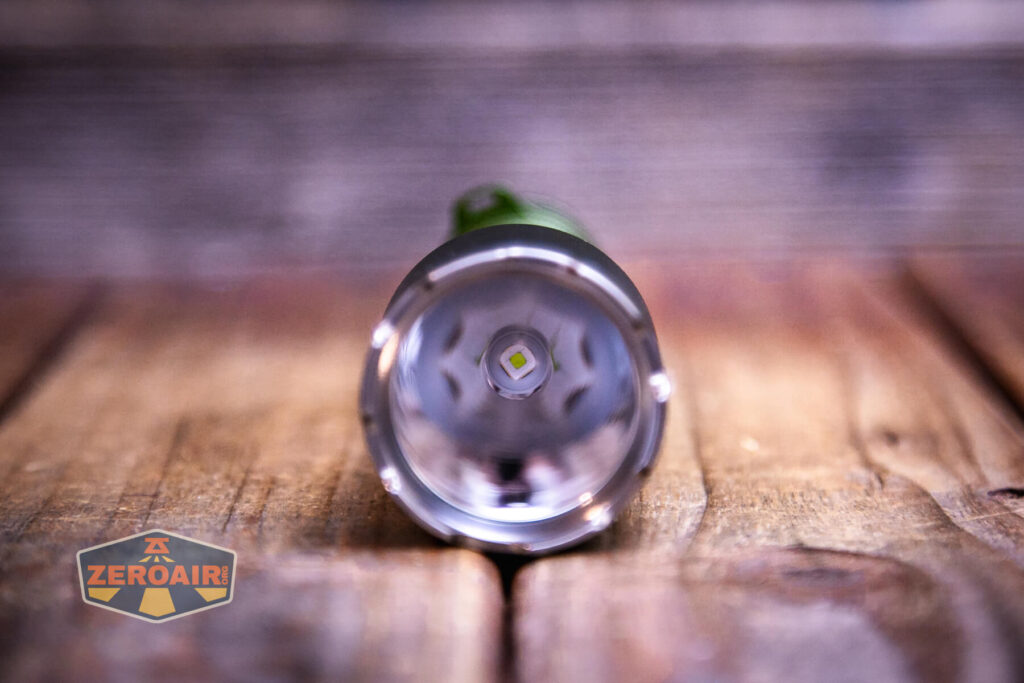 Niwalker N50T V2 flashlight emitter detail