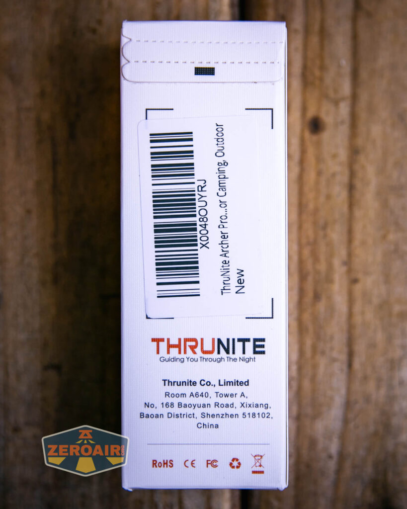 Thrunite Archer Pro S flashlight box