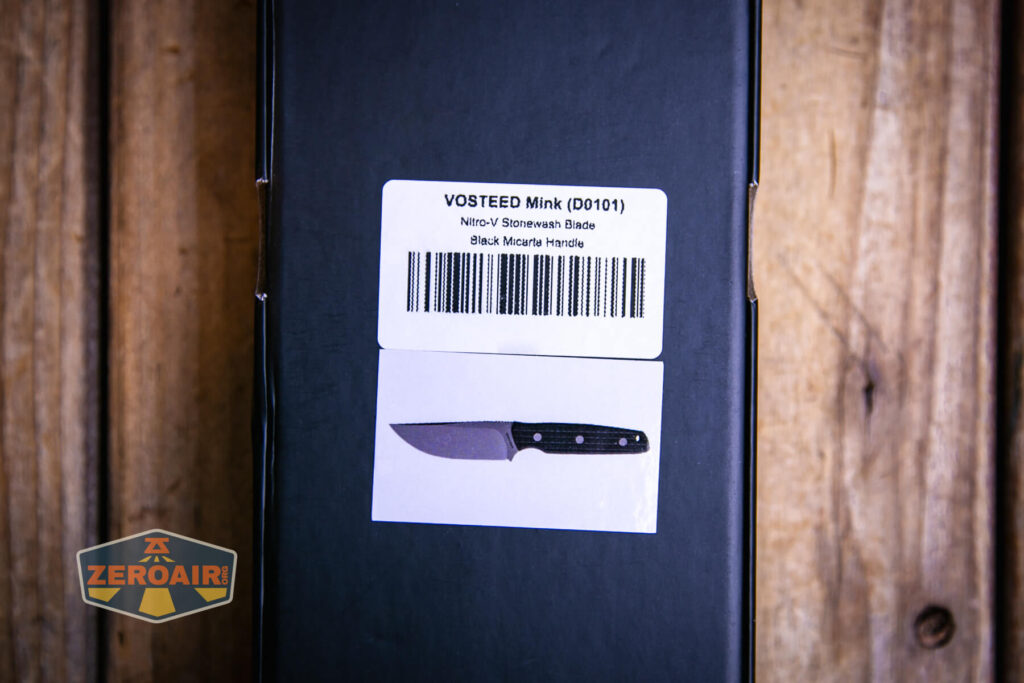 Vosteed Mink fixed-blade knife  box