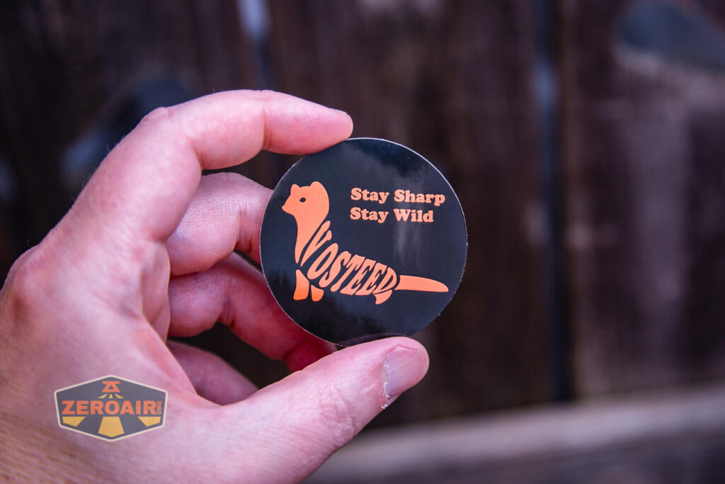 Vosteed Mink fixed-blade knife  included sticker