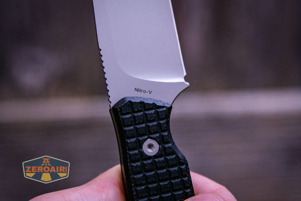 Vosteed Mink fixed-blade knife  Nitro-V logo