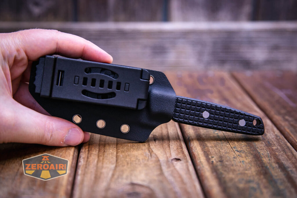 Vosteed Mink fixed-blade knife  sheath back view