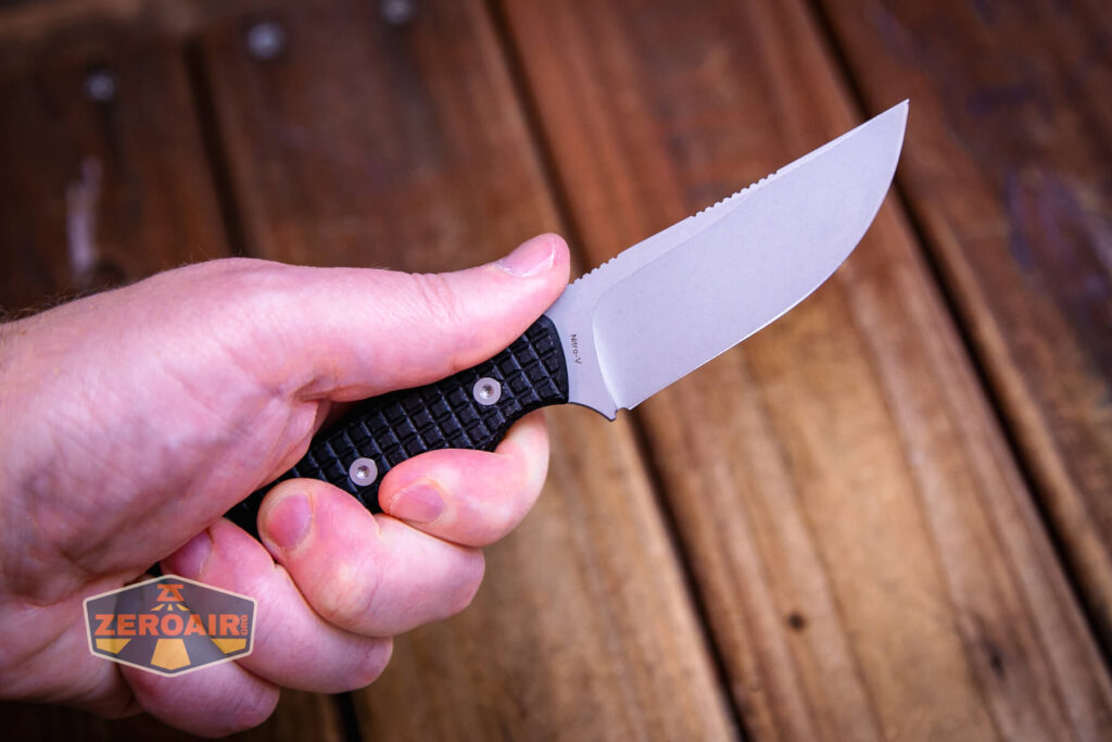 Vosteed Mink fixed-blade knife  sheath flicked off