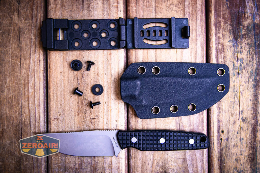 Vosteed Mink fixed-blade knife  sheath disassembled