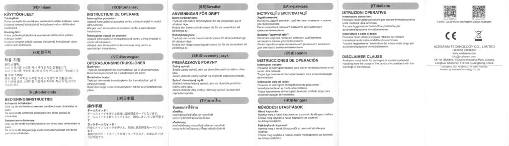 Acebeam G15 Rail-Mounted flashlight manual