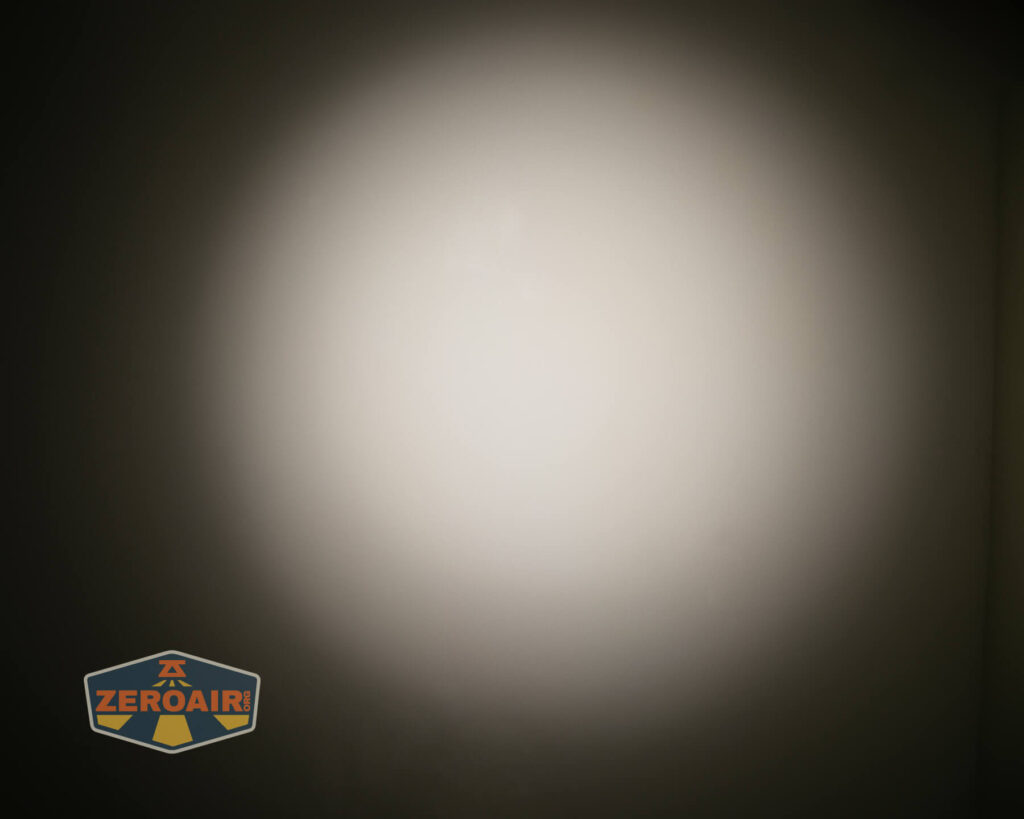 Acebeam Terminator M2-X flashlight beamshots on ceiling