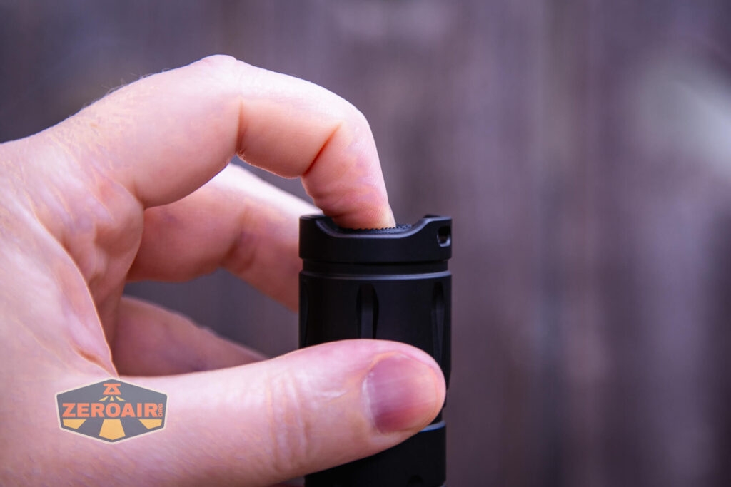 Convoy M21J 21700 flashlight tailcap switch profile actuation