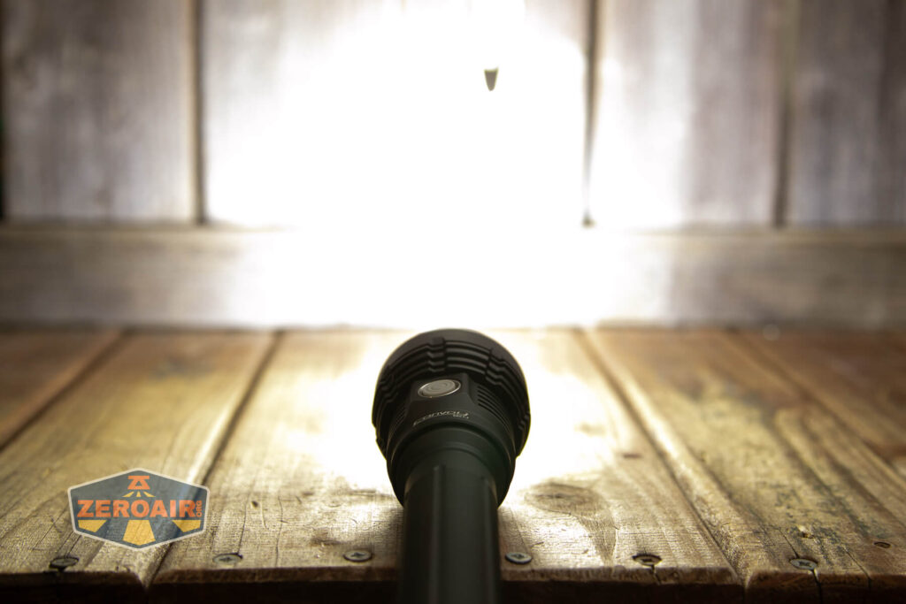 Convoy M21J 21700 flashlight emitter on