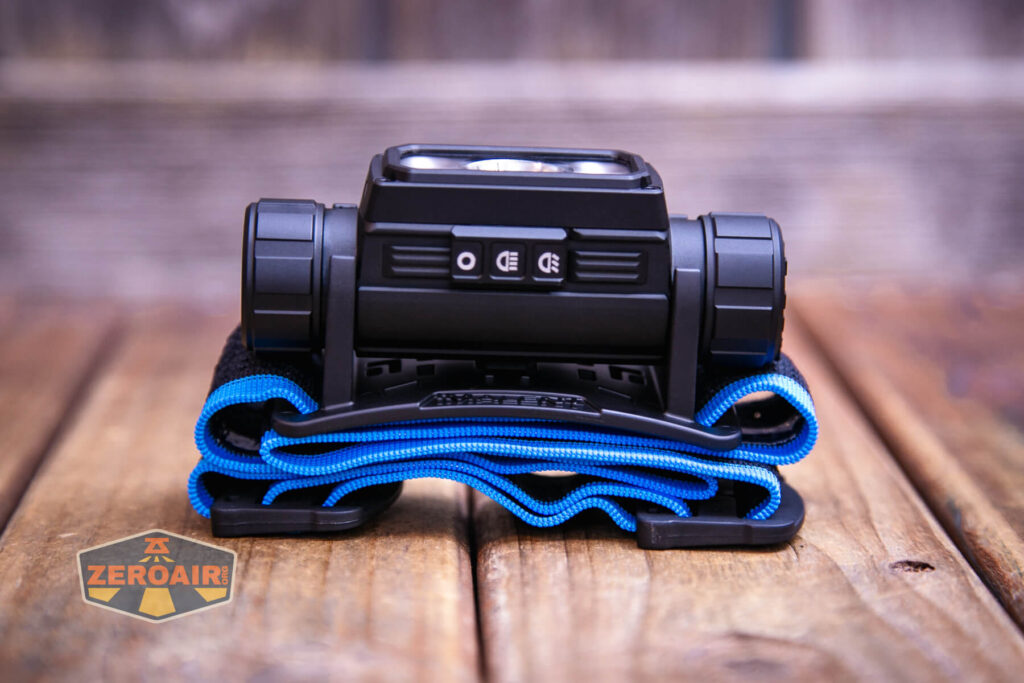 Imalent HT70 headlamp mounted in headband