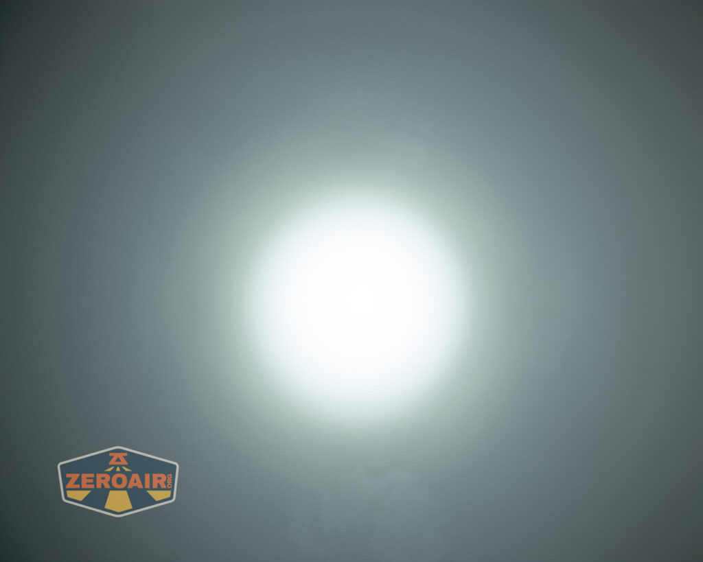 Imalent HT70 headlamp beamshots on ceiling