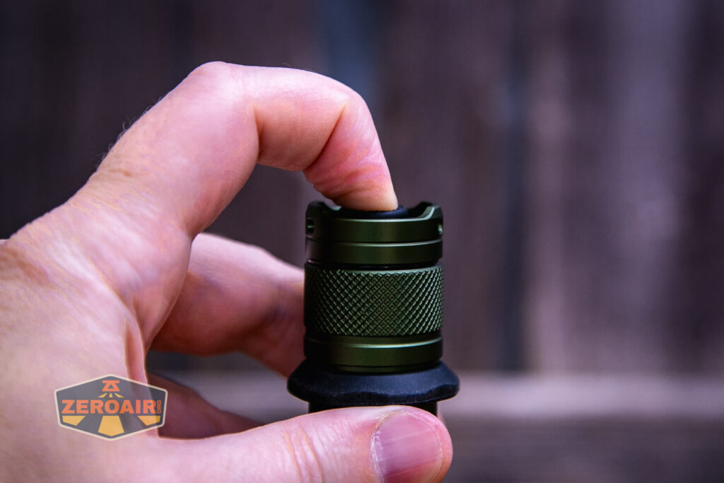 JETBeam M37 Pro flashlight tail switch actuation