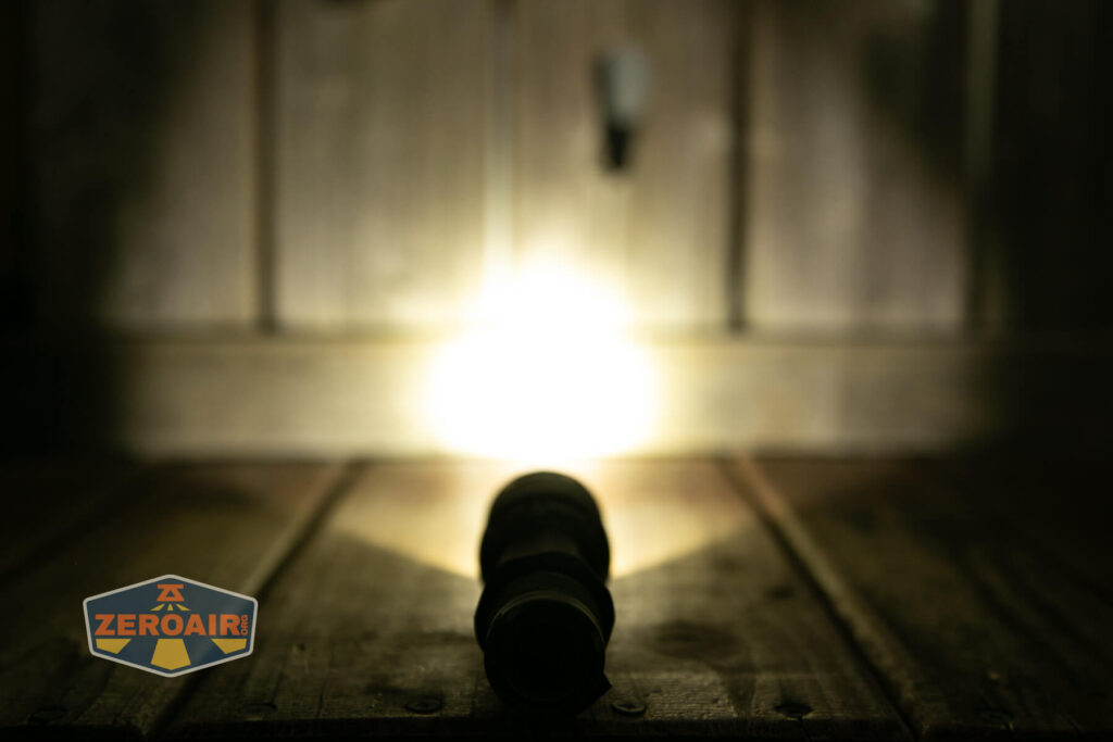 JETBeam M37 Pro flashlight emitter on