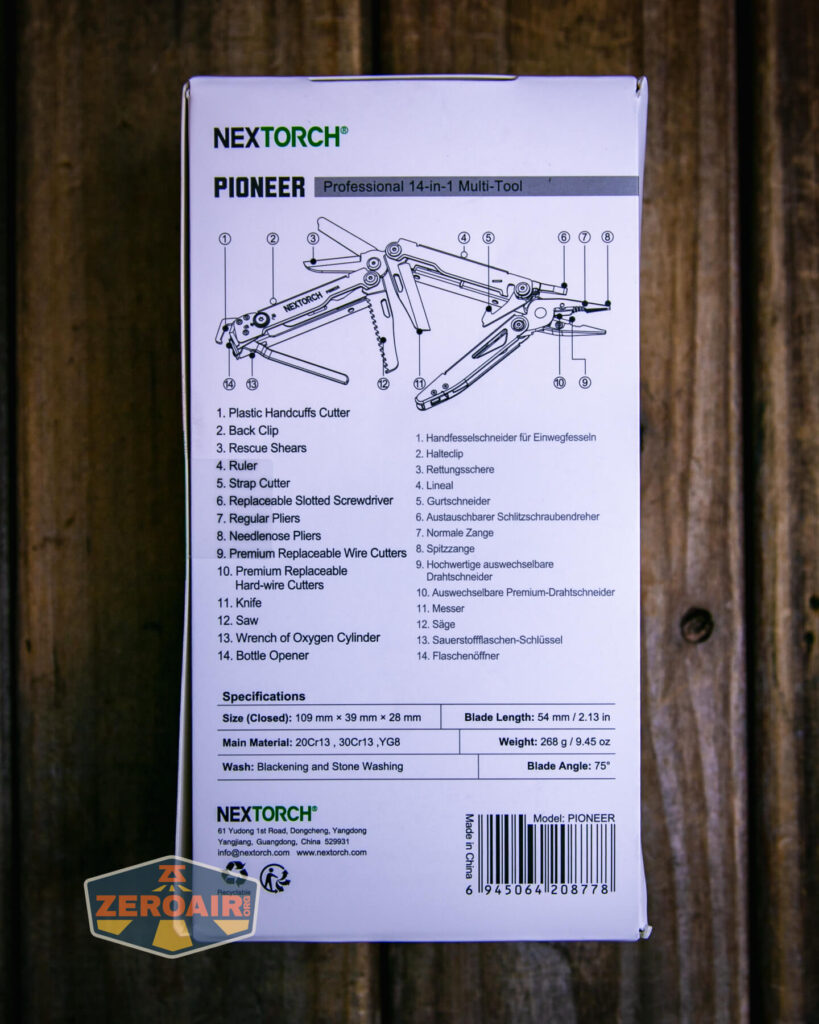 Nextorch Pioneer MT20 Multi-Tool box