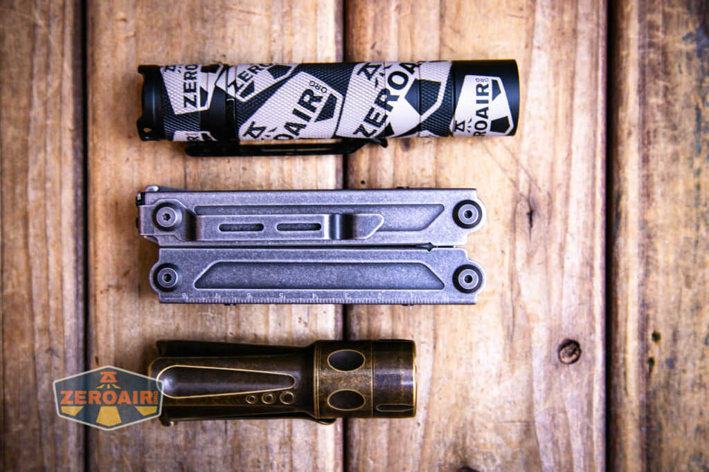 Nextorch Pioneer MT20 multi-tool with two standard sized flashlights