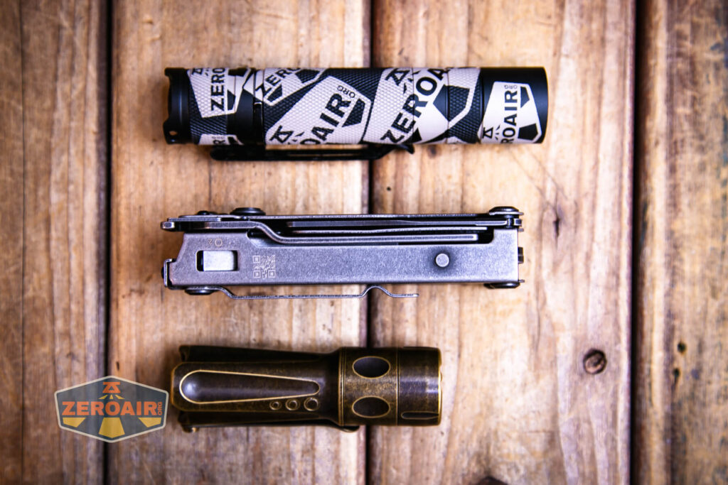 Nextorch Pioneer MT20 multi-tool with two standard sized flashlights