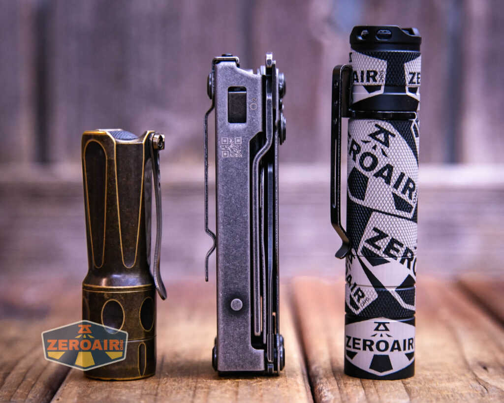 Nextorch Pioneer MT20 multi-tool with two standard sized flashlights