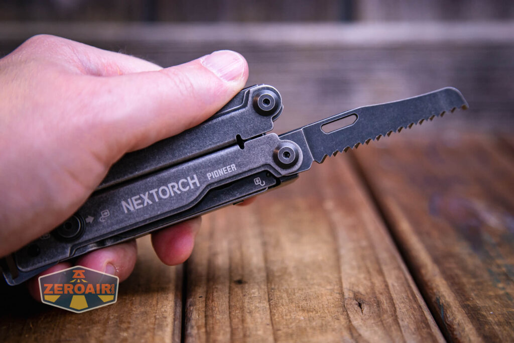 Nextorch Pioneer MT20 Multi-Tool saw locking