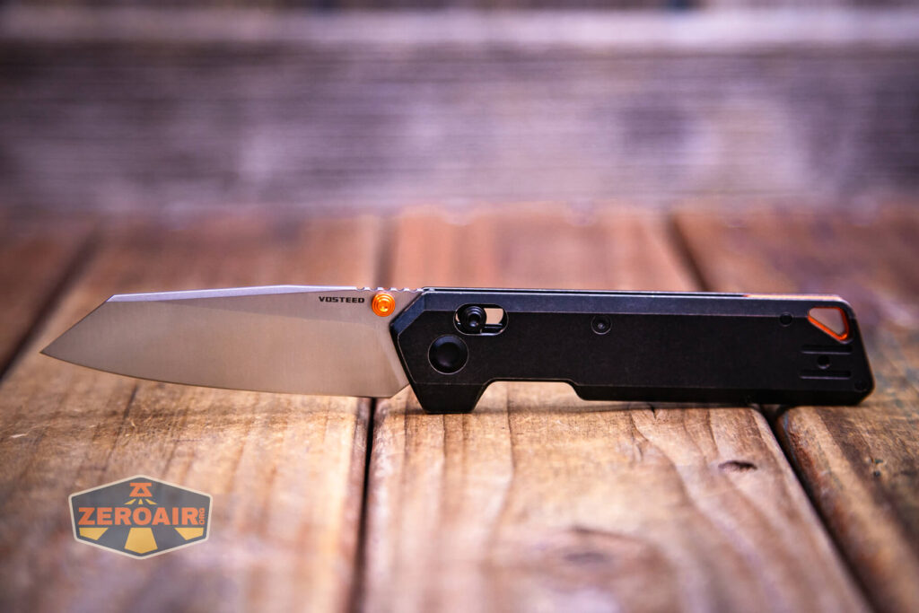 Vosteed Parallel Crossbar lock knife fully open non clip side