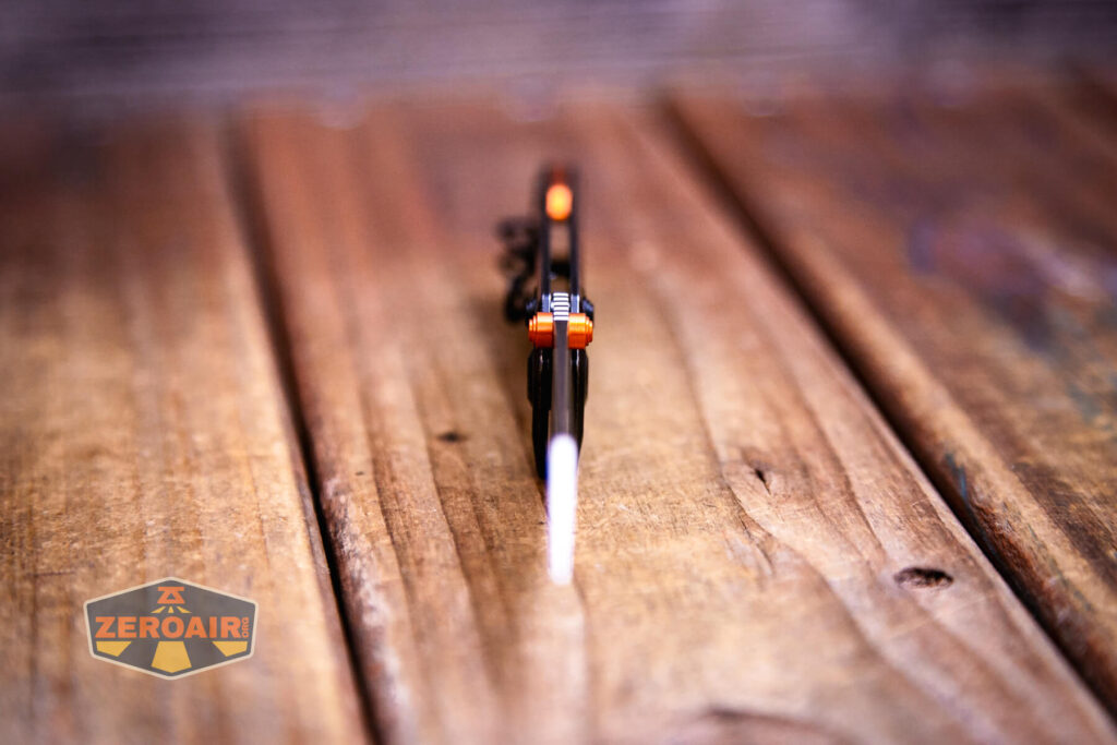 Vosteed Parallel Crossbar lock knife showing orange parts