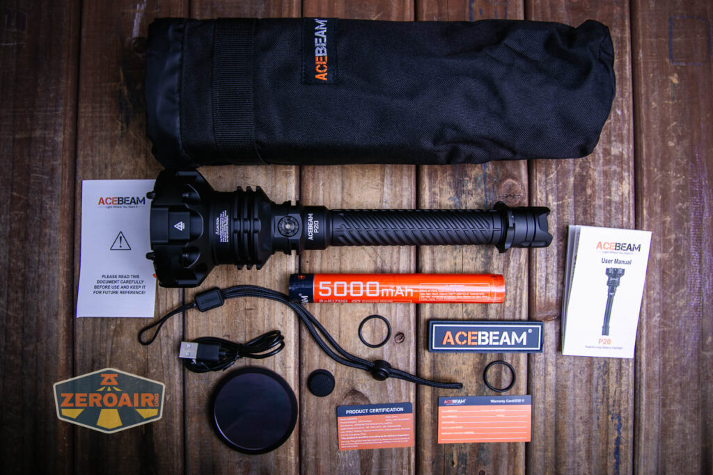 Acebeam P20 flashlight what's included