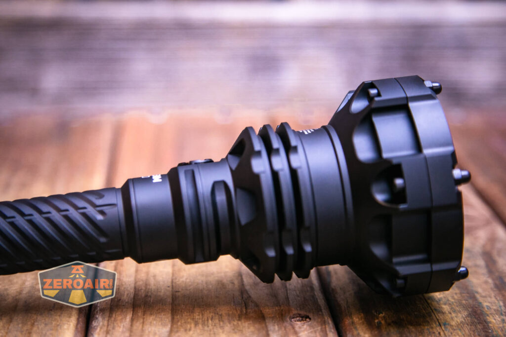 Acebeam P20 flashlight side e-switch profile