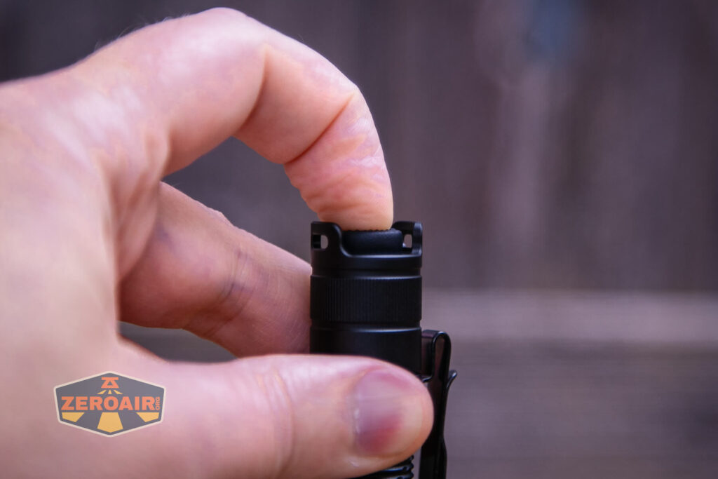 Nitecore MT1A Pro EDC flashlight tail switch actuation