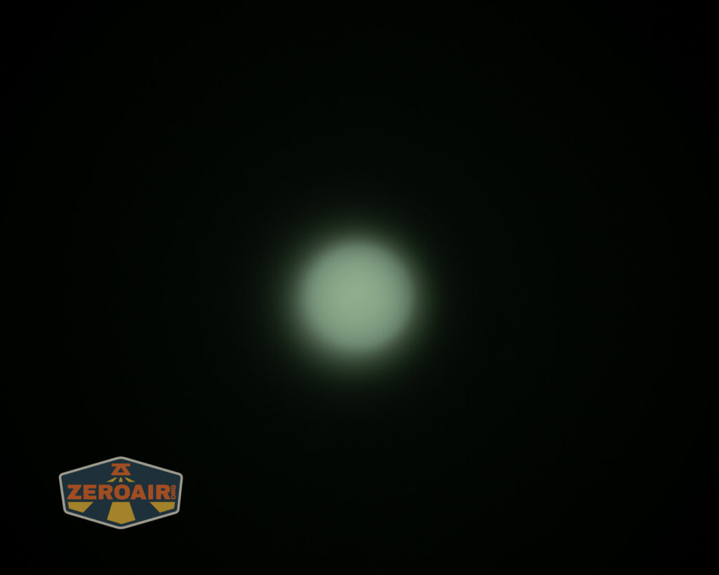 Nitecore MT1A Pro EDC flashlight beamshots on ceiling