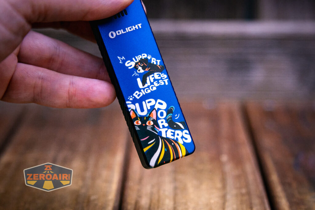 Olight Arkfeld Pro Paw Edition flashlight pets detail