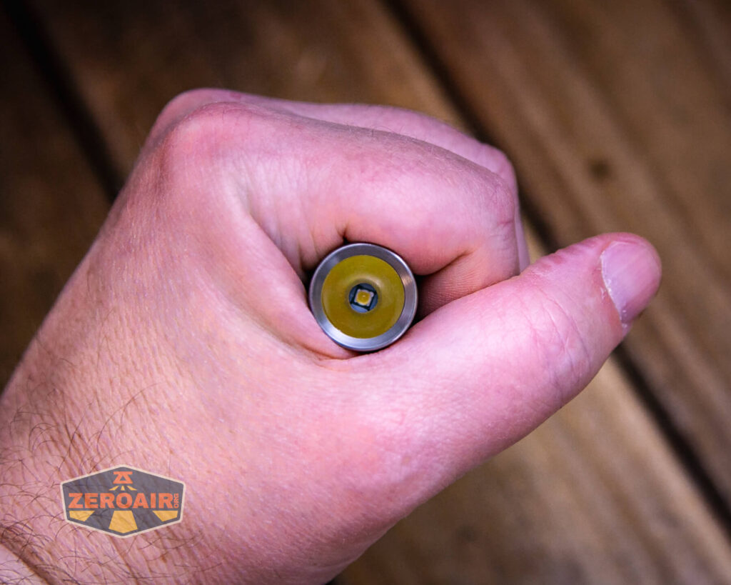 Tactile Turn Apollo flashlight in hand