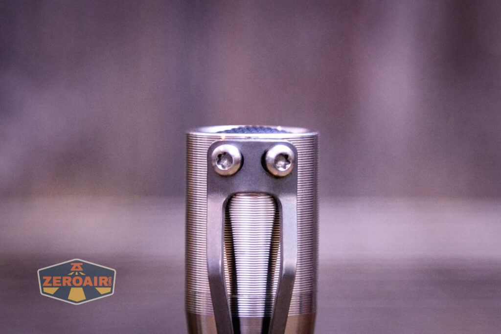 Tactile Turn Apollo flashlight pocket clip screws