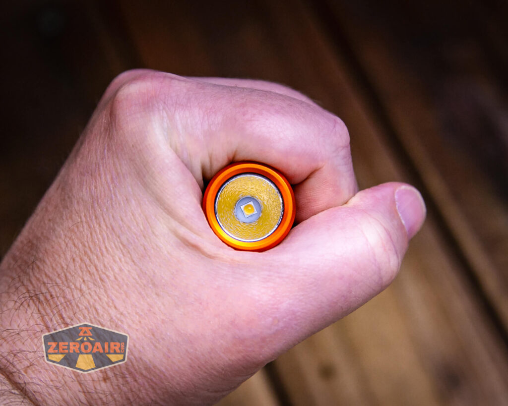 Wurkkos FC11C Halloween flashlight in hand