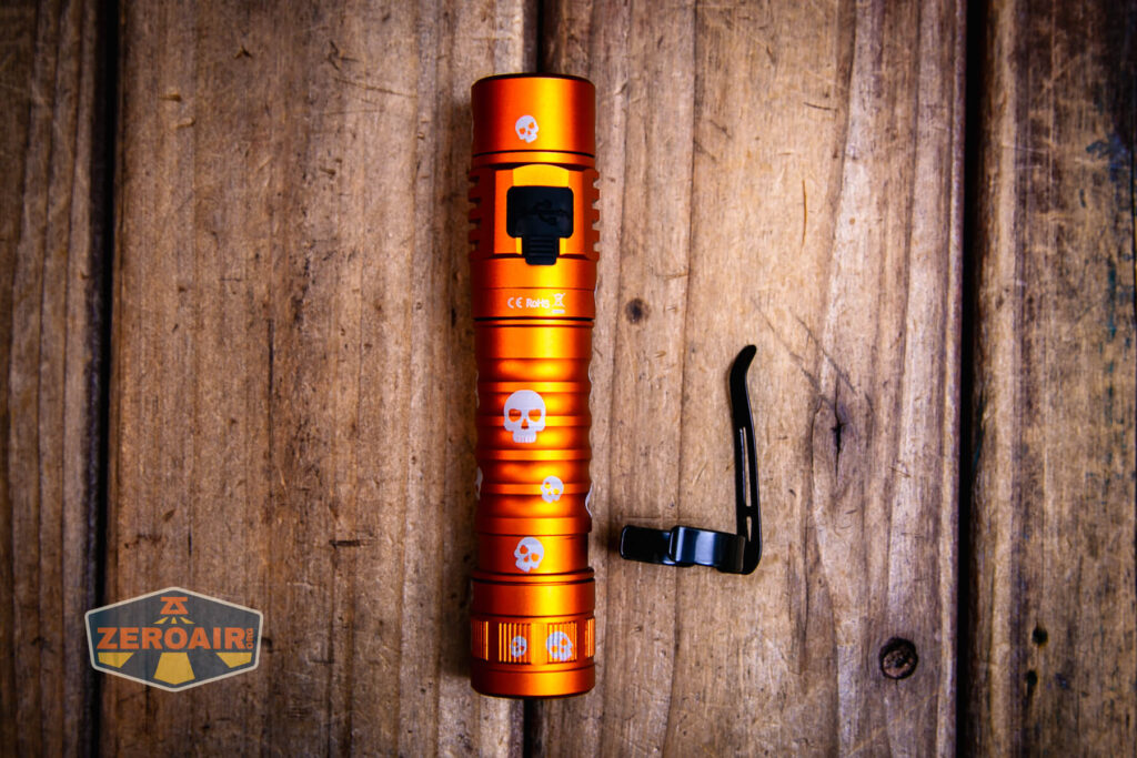 Wurkkos FC11C Halloween flashlight pocket clip