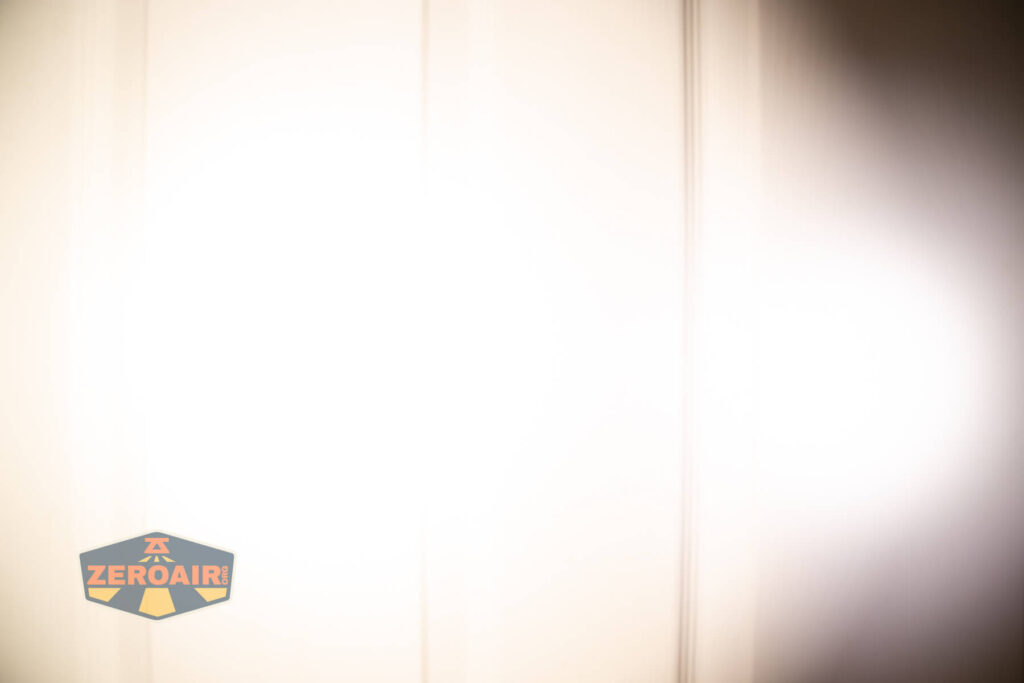 beamshots on door (at 1') compared to nichia 219b 4500K