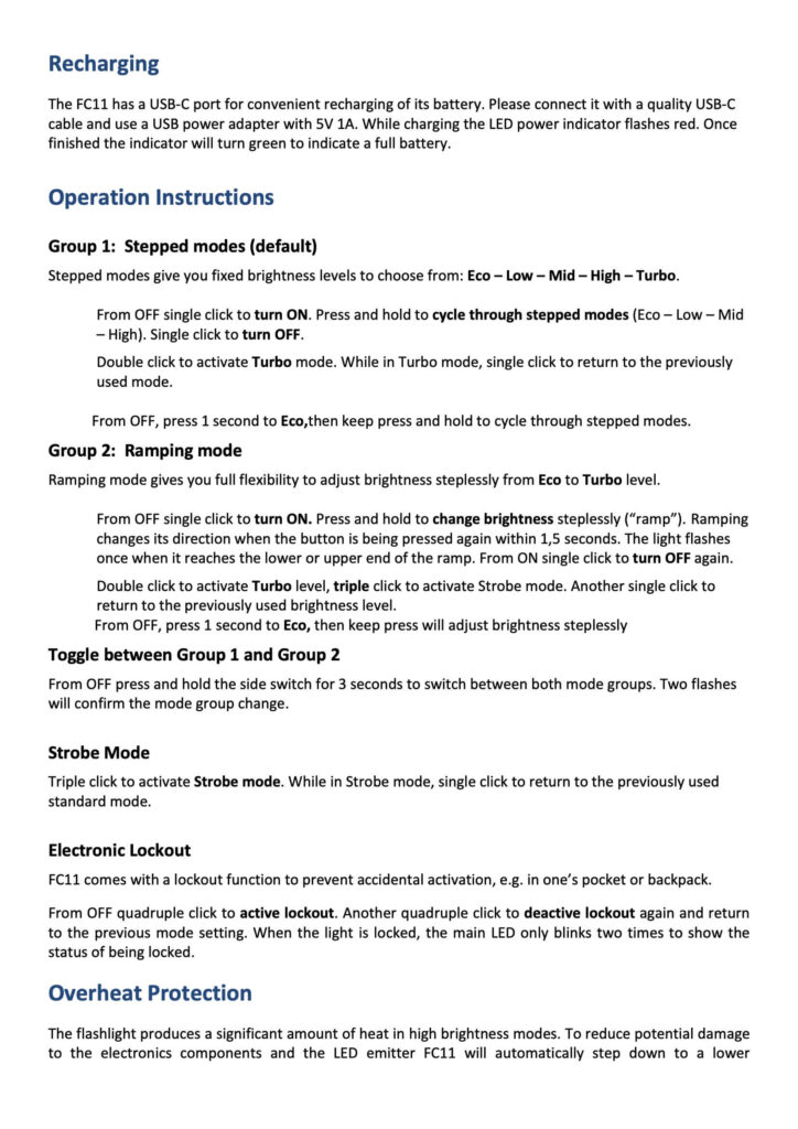 Wurkkos FC11C Halloween flashlight  manual