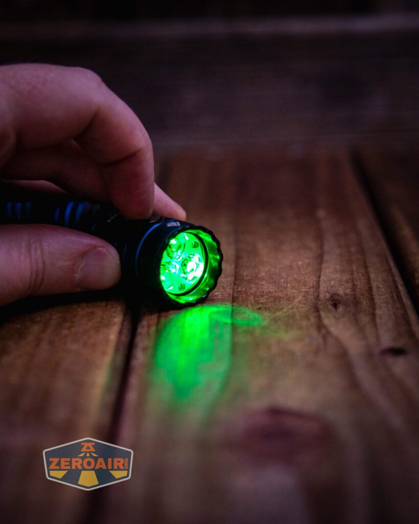 Acebeam EC20 Multi-light Source EDC flashlight rgb emitters on