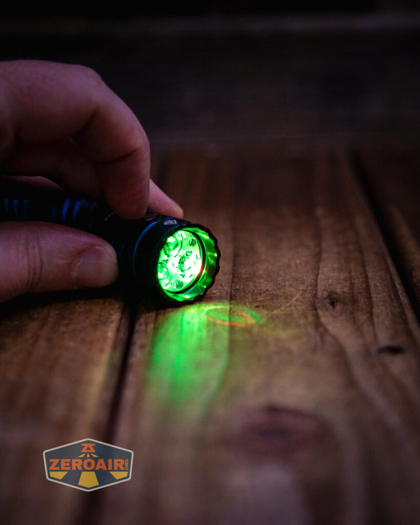 Acebeam EC20 Multi-light Source EDC flashlight rgb emitters on