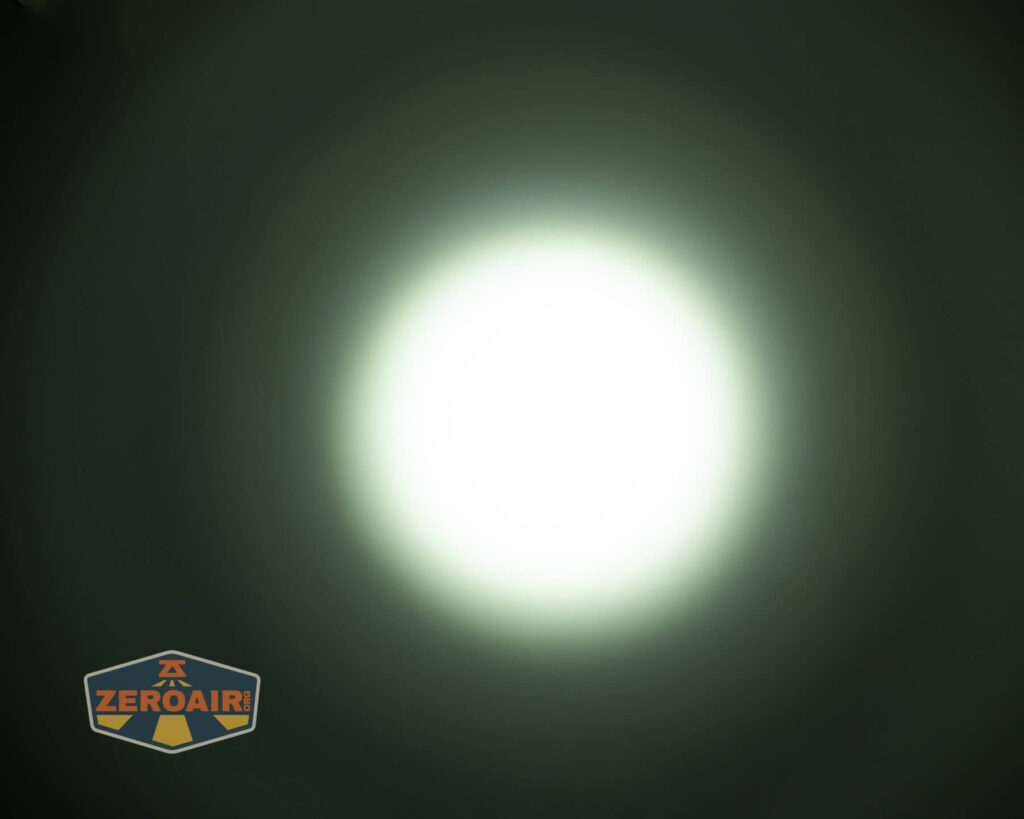 Acebeam EC20 Multi-light Source EDC flashlight beamshots on ceiling