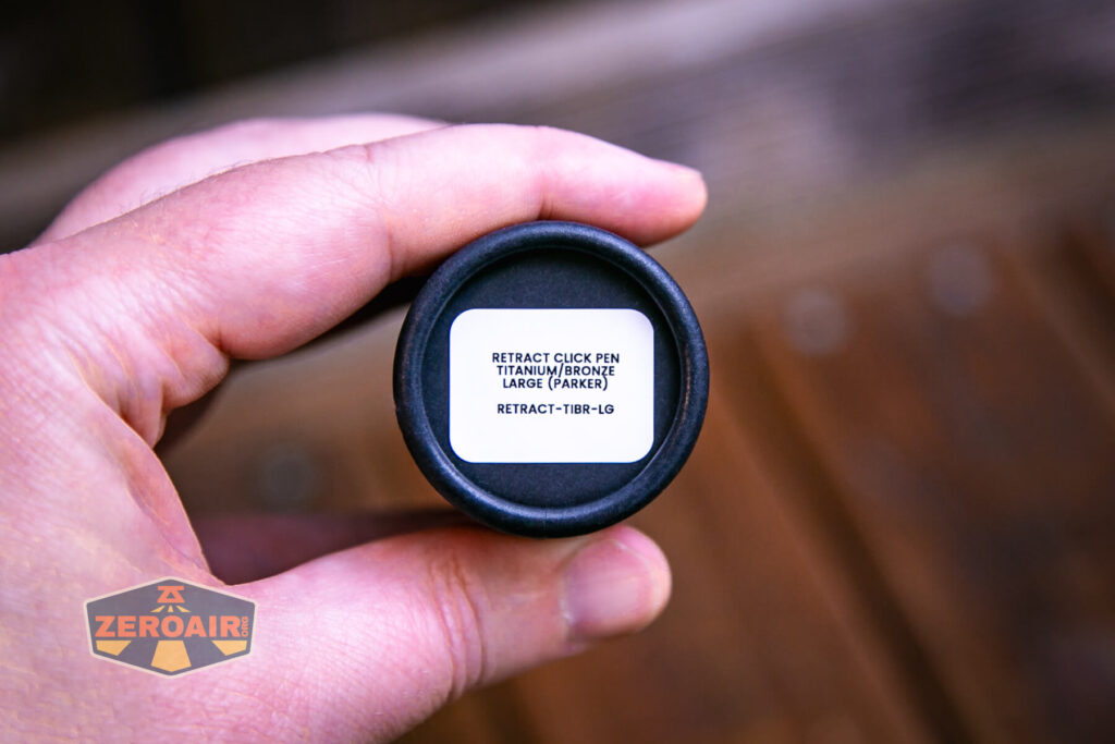 Aerocraft Retract Click Small Pen tube package