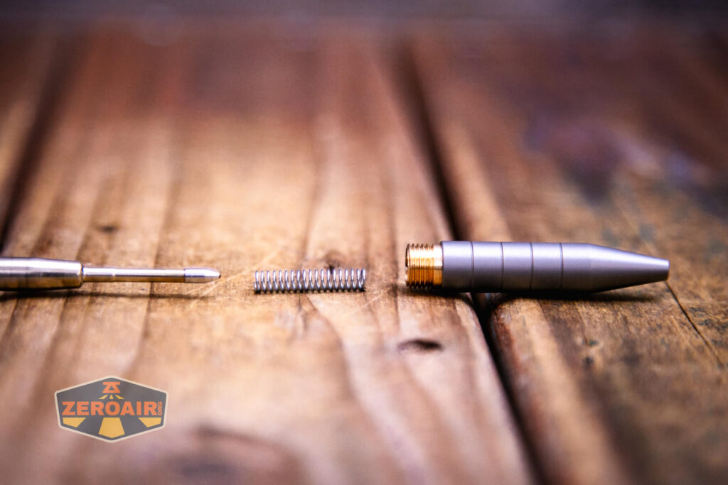 Aerocrafted Retract Click Small Pen disassembled