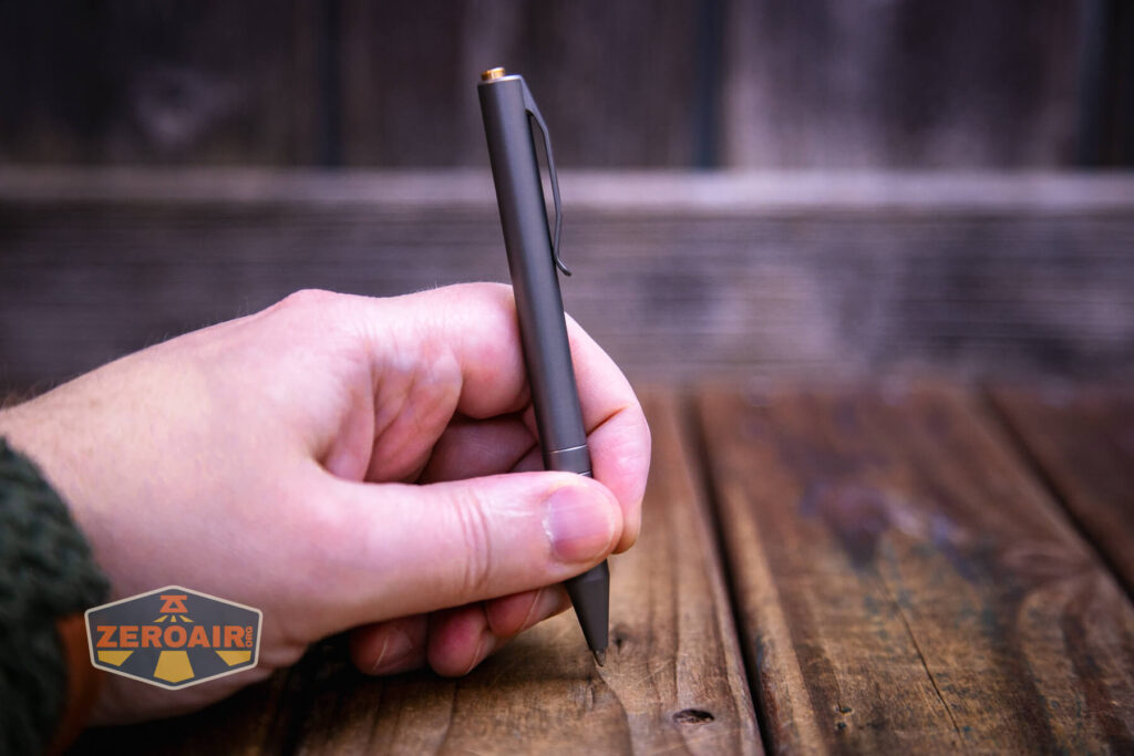 Aerocrafted Retract Click Small Pen writing