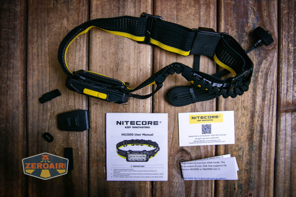 Nitecore HU2000 headlamp what's included