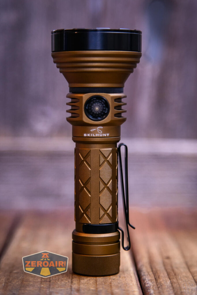 Skilhunt EC500 Coyote neutral white flashlight showing all sides