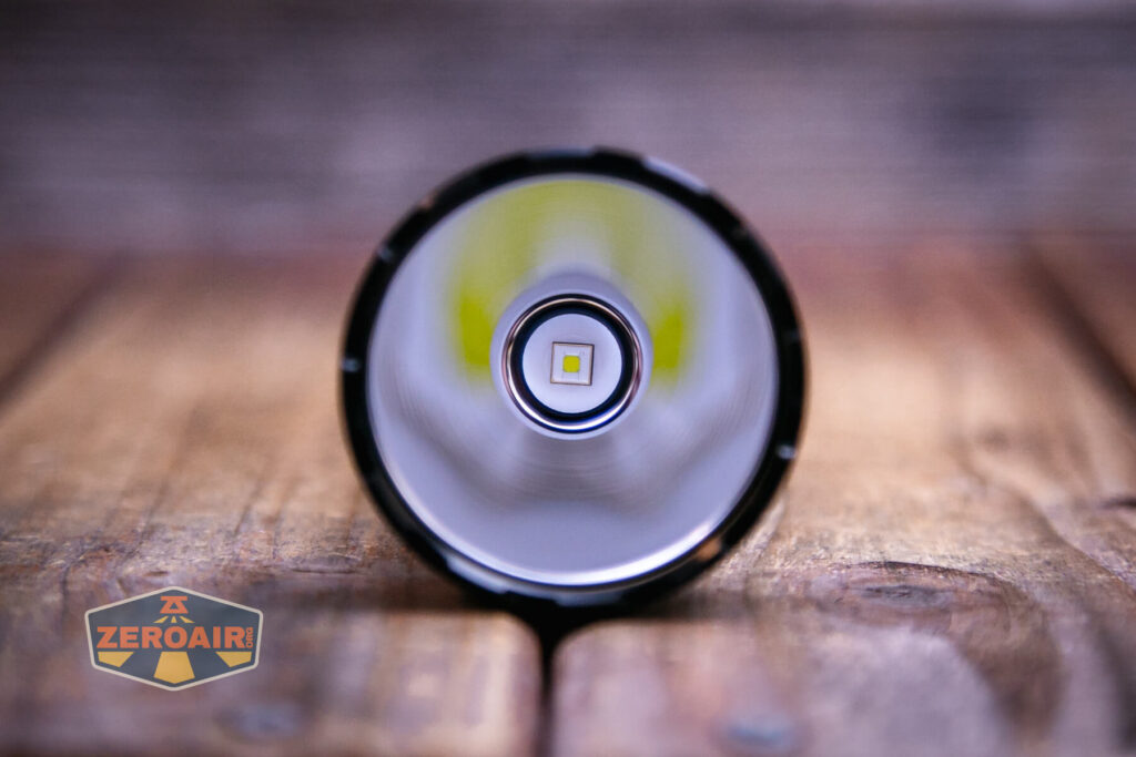 Skilhunt EC500 Coyote neutral white flashlight emitter detail