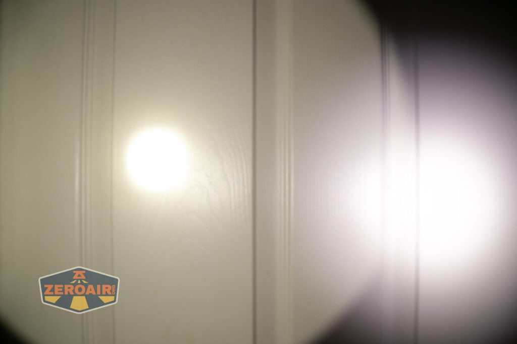 beamshots on door (at 1') compared to nichia 219b 4500K