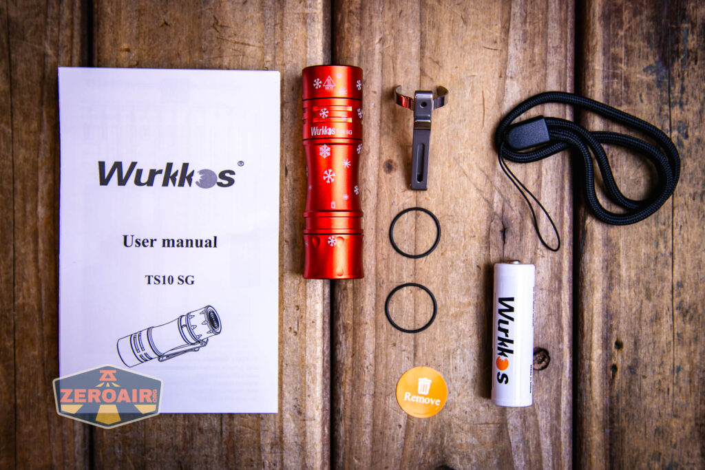Wurkkos TS10 SG flashlight what's included