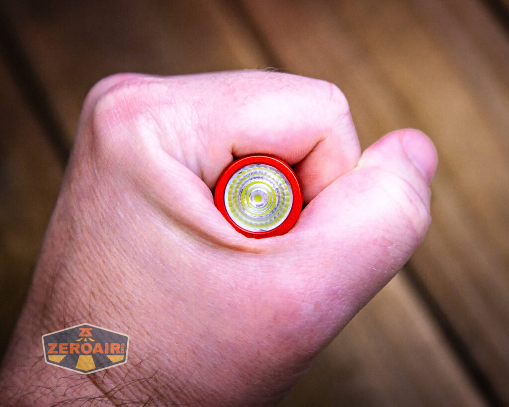 Wurkkos TS10 SG flashlight in hand