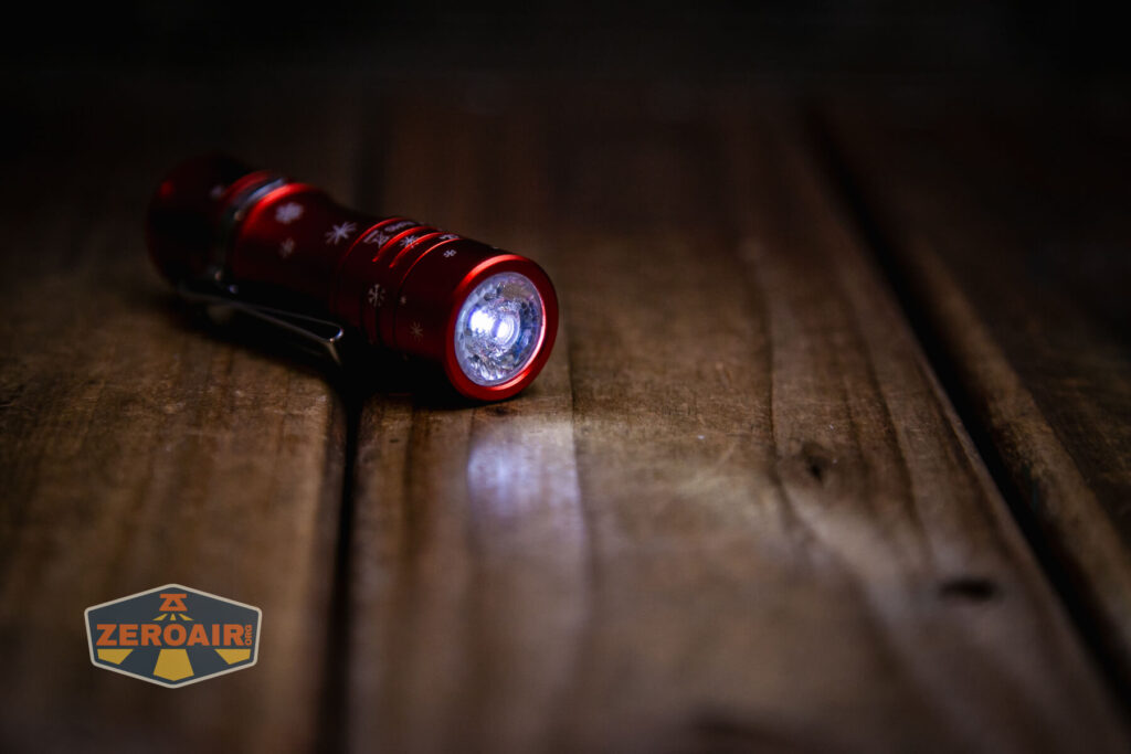 Wurkkos TS10 SG flashlight emitter on