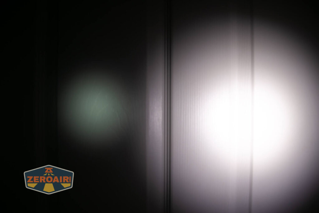 Wurkkos TS10 SG flashlight beamshots compared to nichia 219b